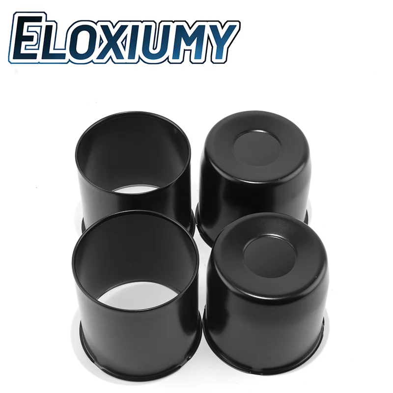 Eloxiumy 2pcs or 4pcs 108mm Closed/Opened End Stainless Push Through Hub Center Caps For Truck Trailer Wheel Rims External Parts