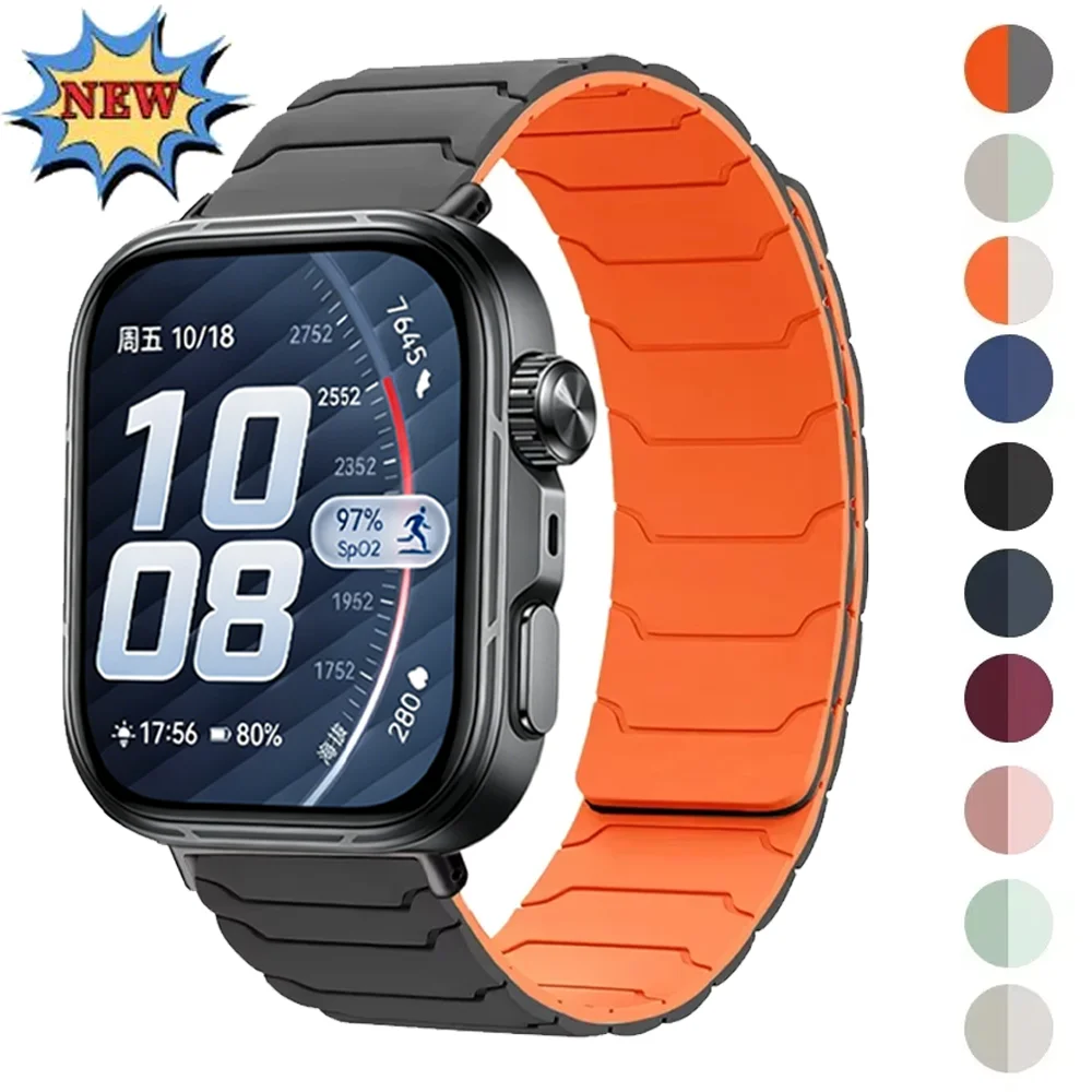 Silikonarmband für Huawei Watch Fit 5-5Pro, magnetisches Sportarmband für Männer und Frauen, für Huawei Watch Fit 3-4-4Pro, modisches Accessoire