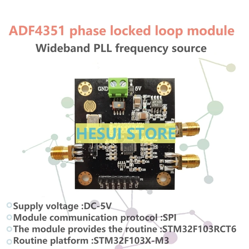 ADF4350 ADF4351 module 35MHz - 4.4GHz 4400MHz broadband RF signal source module RF frequency synthesizer module MainControlBoard