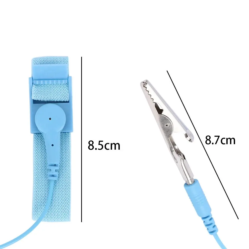 ESD Shock Reusable Discharge สายไฟสายรัดข้อมือ Anti Static สร้อยข้อมือสายคล้องมือ Grounding ข้อมือ