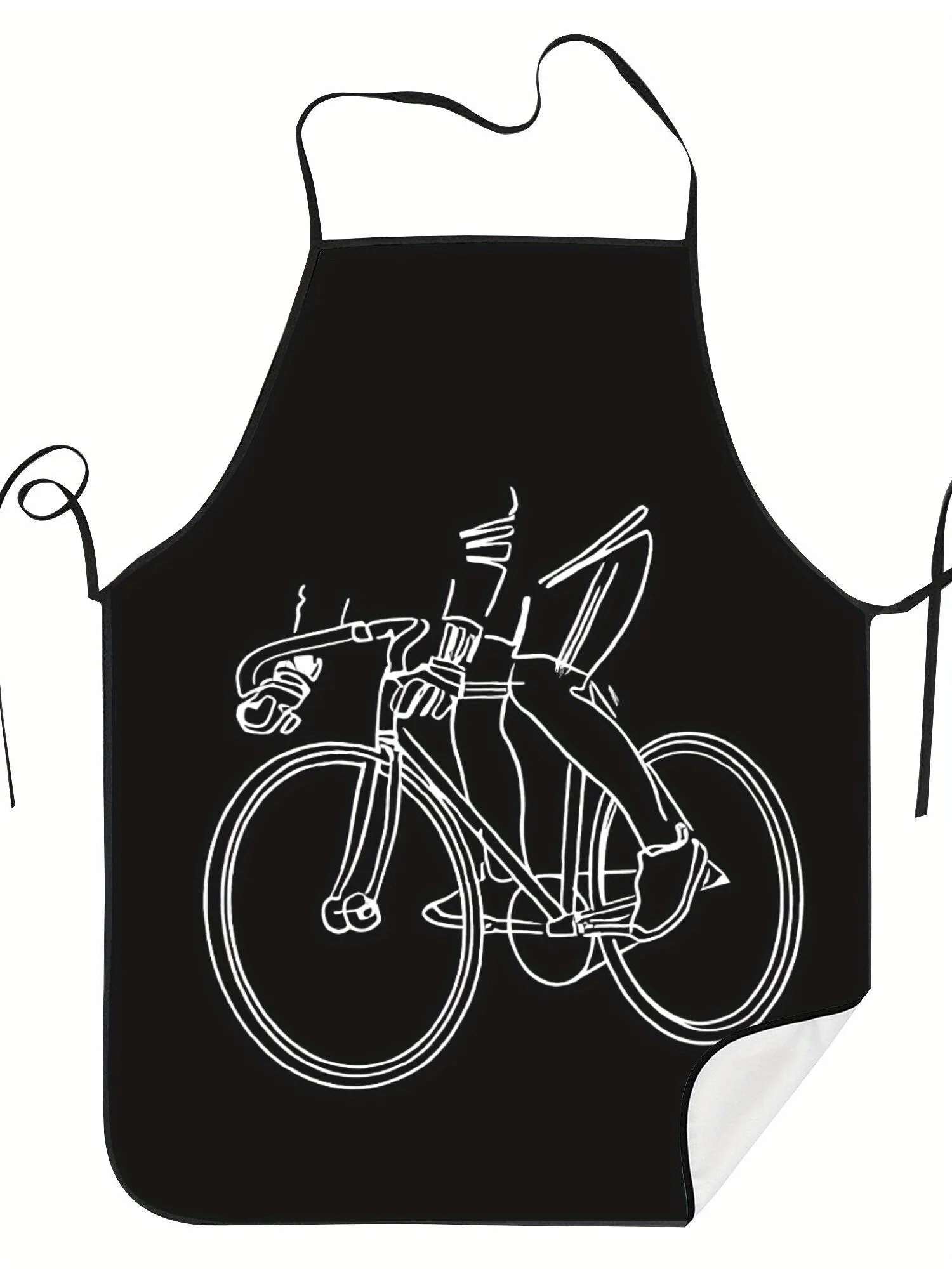 

An apron with a bicycle pattern is very suitable for kitchen work and household cleaning, and it is a holiday gift.