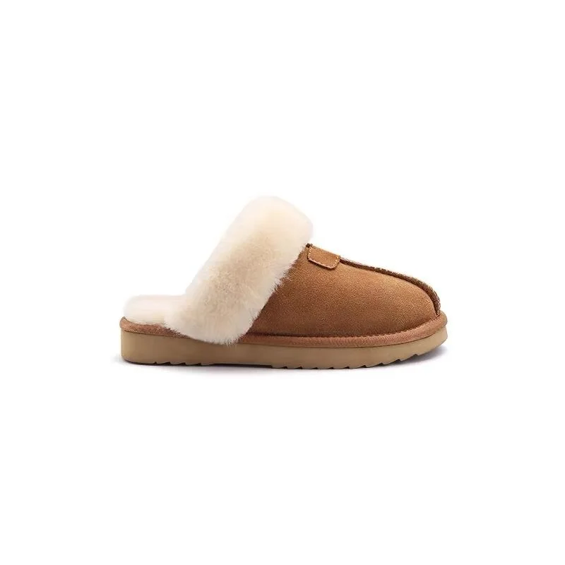 Fluffy Winter Slippers For Women Furry Fuzzy Home Shoes Faux Fur House Plush Slippers Indoor Warm Comfy Mute Flats Slide