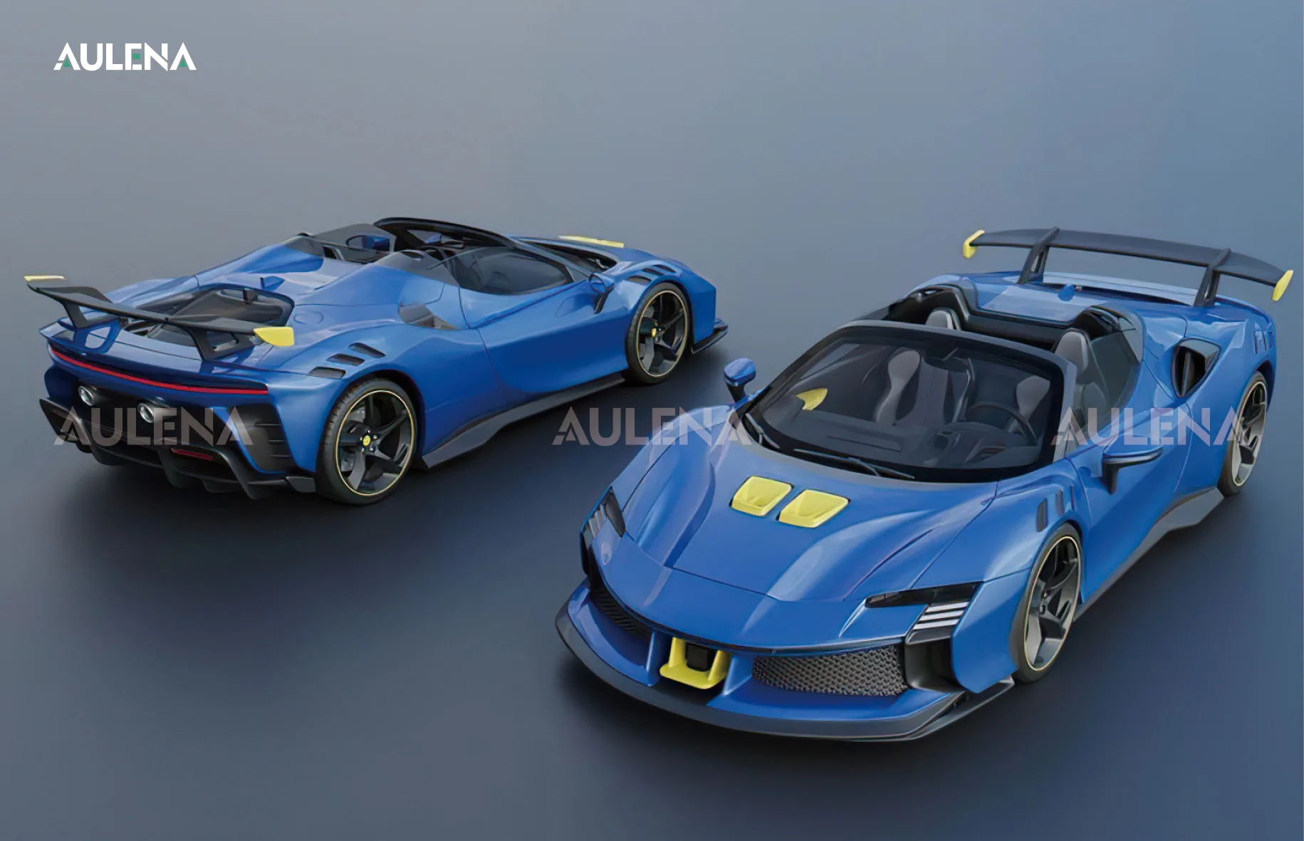 

Aulena Dry Carbon Kit Задний спойлер Передний сплиттер Бамперы Задний диффузор Комплект кузова Задний спойлер для Ferrari SF90 XX Spider