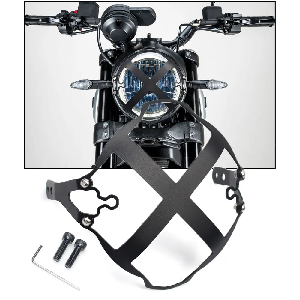 Motorcycle Accessories Headlight Guard Cover headlight protector Stainless Steel Fit For Ducati Scrambler Icon 400 800 2016-2022
