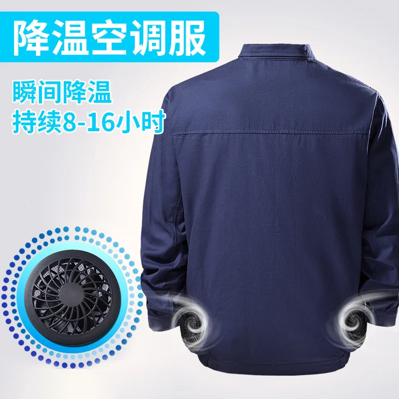 Cross-Border Summer Cooling Air Conditioning ClothesUSBRechargeable Fan Refrigeration Outdoor Sunscreen Welder Labor Protection