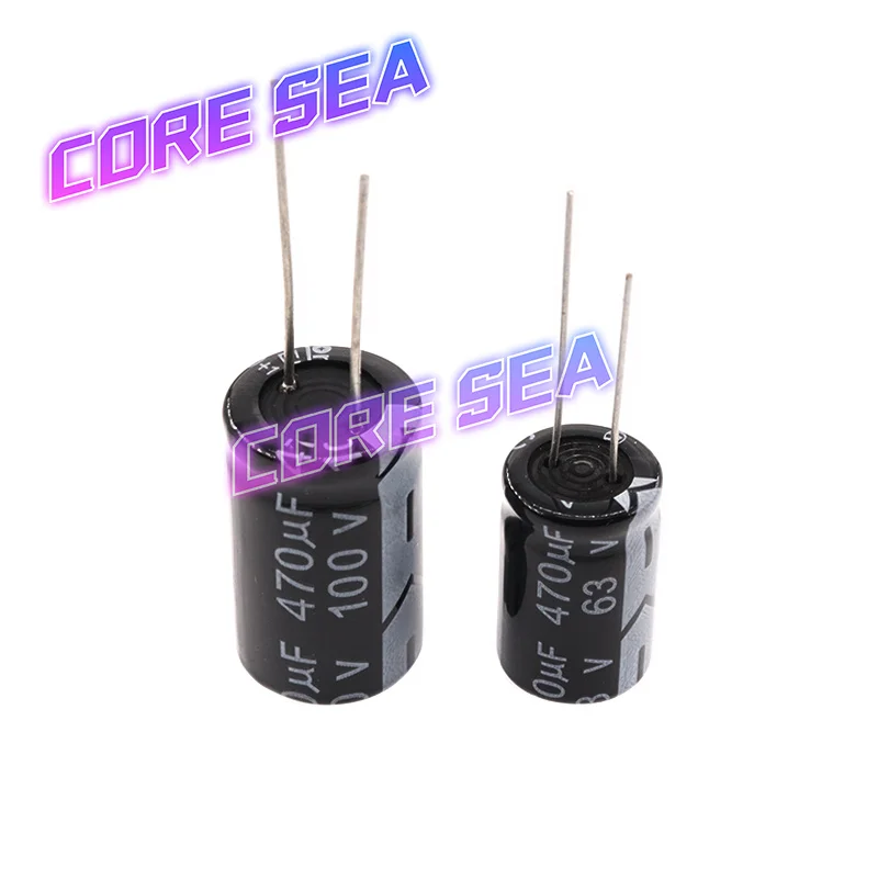 In-line aluminum electrolytic capacitor 470UF 16V 25V 35V 50V 100V Temperature resistance 105 ° C 20%