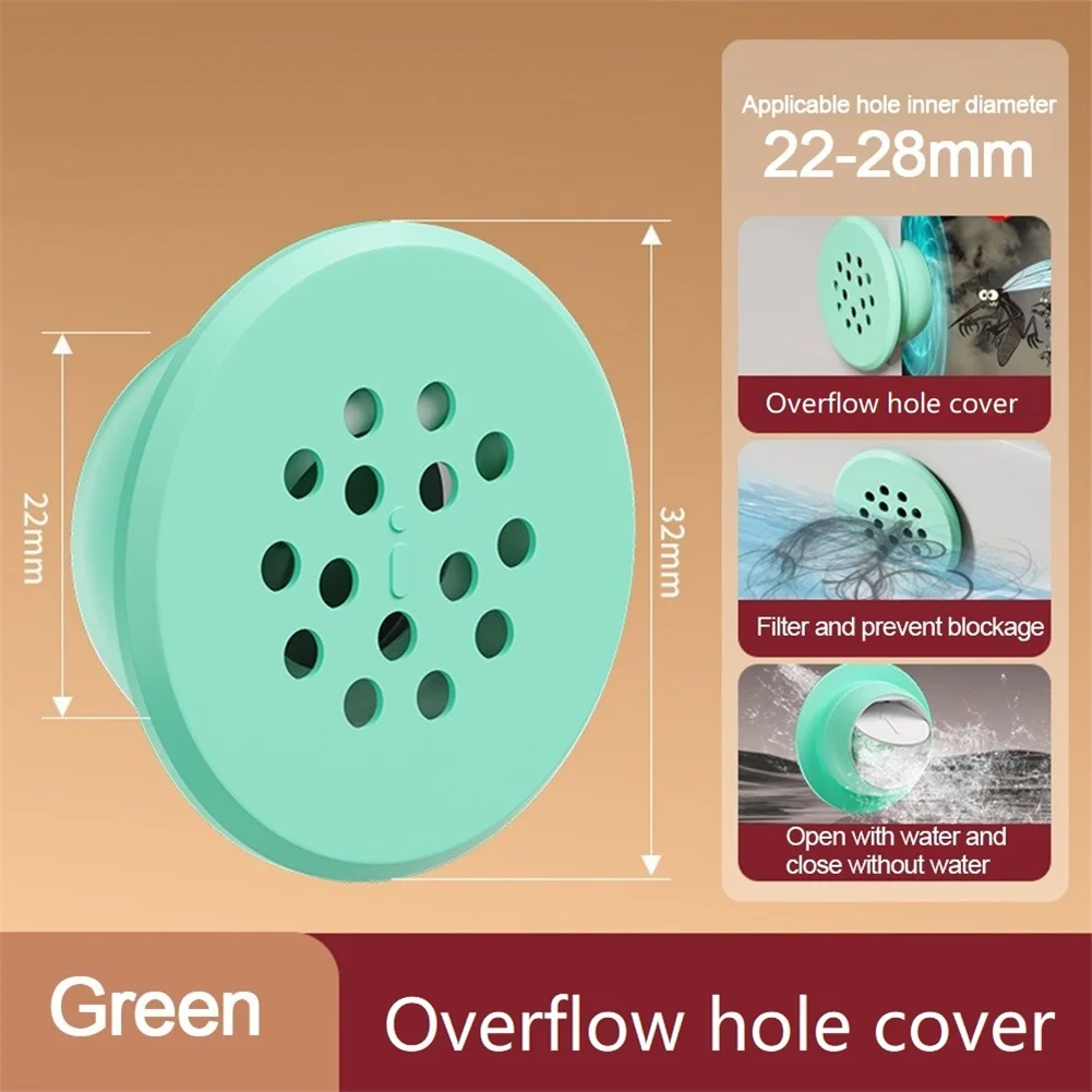 Anti Smell Valve Sink Overflow Cover Silicone Sink Overflow Cover Automatic Valve Automatic Open Close Mechanism