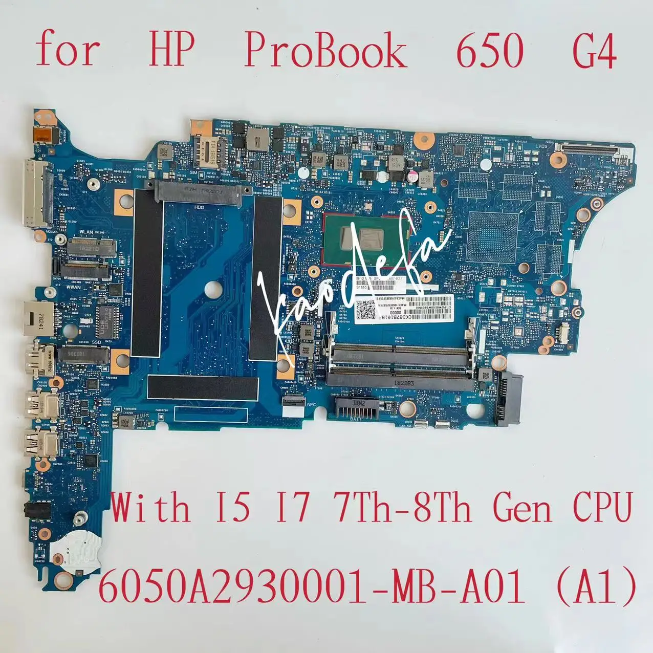 6050A2930001-MB-A01 Mainboard For HP ProBook 650 G4 Laptop Motherboard With I5 I7 7Th-8Th CPU  L24847-601 L24850-601 L24852-601