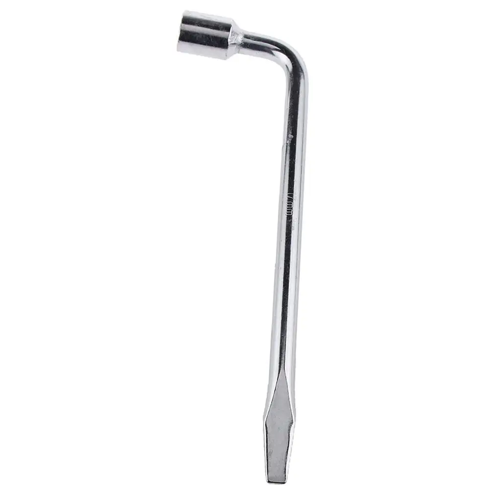 Car Spare Tire Lug Wrench for Jack - L Type Hexagon Slotted End Socket Repair Tool image 6