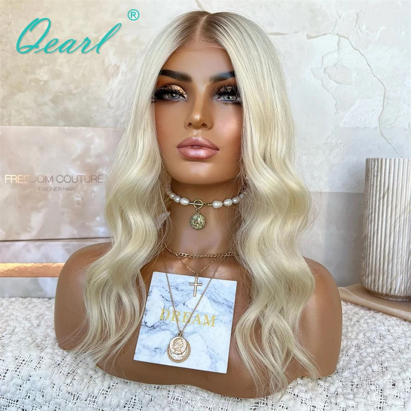 

Loose Wavy Brazilian Virgin Human Hair Wigs on Sale Icy Blonde Lace Frontal Wig HD Lace Free Shipping Pre Plucked Hairline Qearl