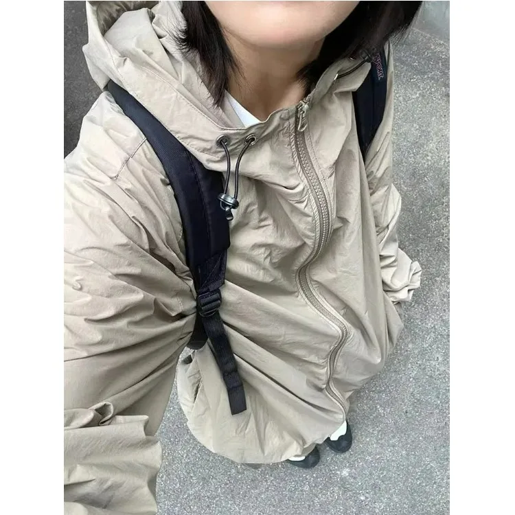 

Women's Outdoor Spor Lightweight Sun Protection Jaet Breathable Summer UV Protection Coat Sli Japanese Retro Design