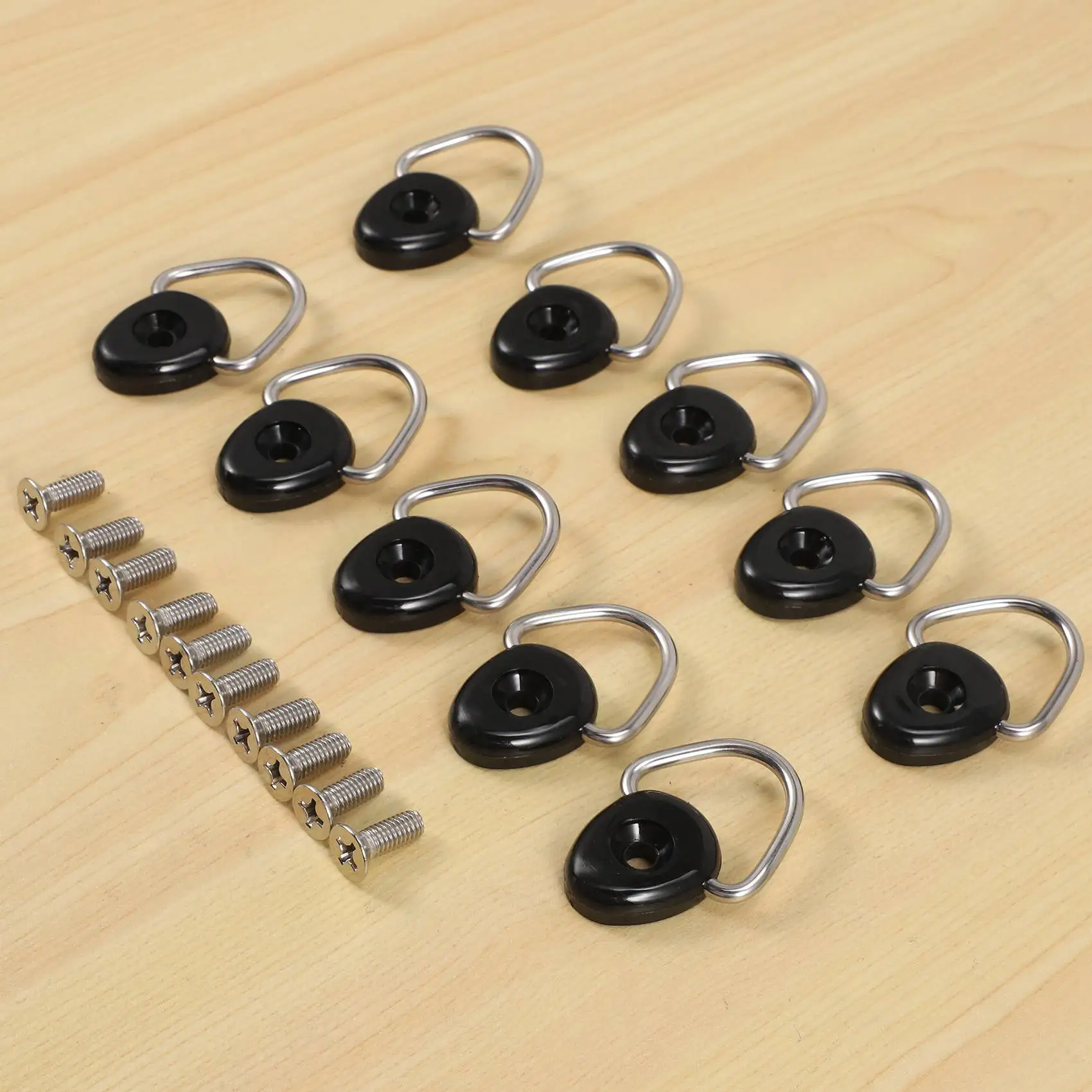 ABQB-10-PACK Metal Tie-Down Anchors D-Ring Buckle For Jimny JB64 JB74W 2019 2020 2021 Trunk Cargo Area