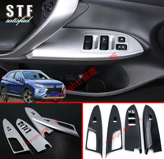 

ABS Interior Door Window Buttons Cover Trim For Mitsubishi Eclipse Cross 2018 2019 Car Accessories Stickers