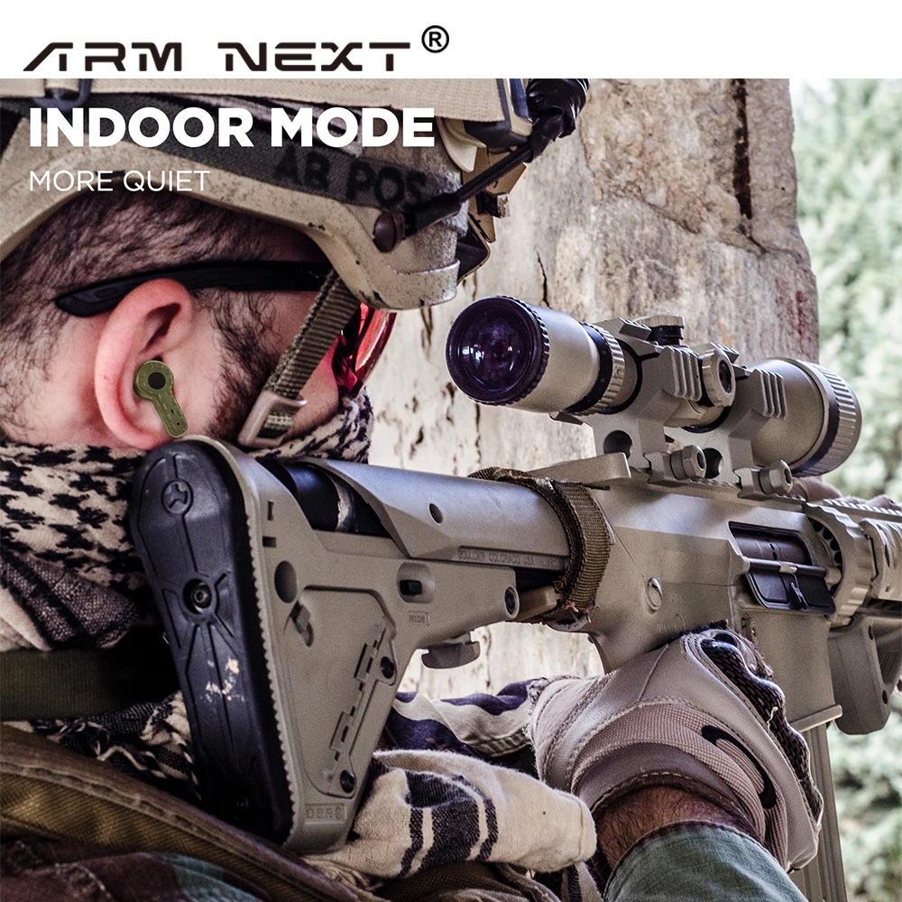 ARM NEXT Tactical Communication Pickup Noise Reduction headphones earplugs Beta Electronic Earmuff NRR27dB NEW ITEM