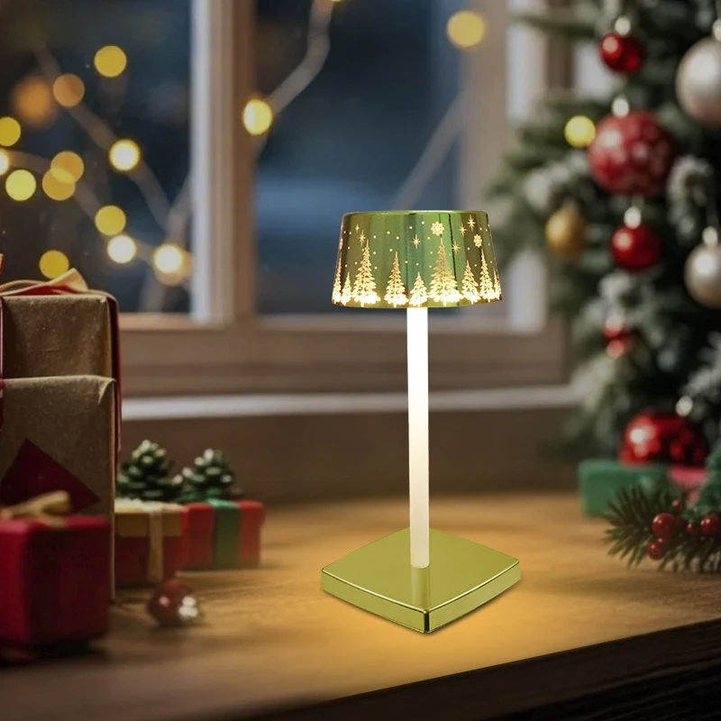 USB draadloos opladen bureaulamp kerstsfeer led-lamp touch dimbaar