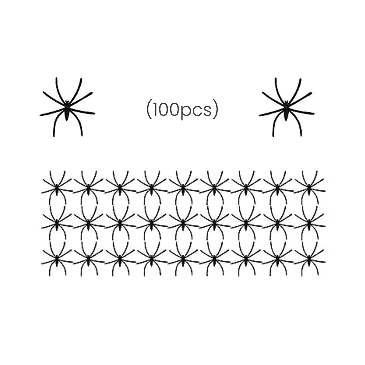 Spider Web Halloween Decoration, with 100 Spiders, Stretching Spider Web, Suitable for Indoor/Outdoor Horror Atmosphere