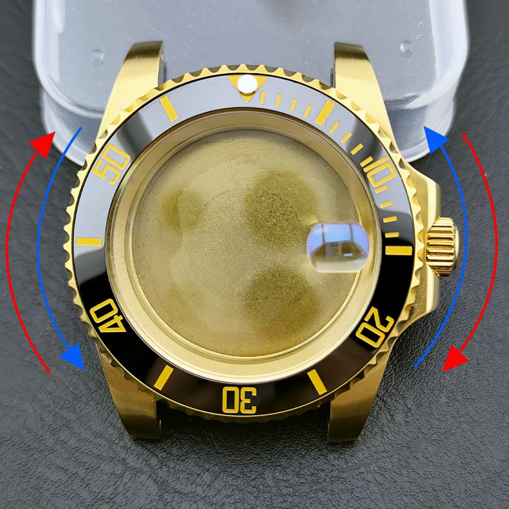 

GMT case sapphire glass bidirectional rotating bezel free case FITS for N H34/35/36 movement FITS for 28.5mm dial accessories