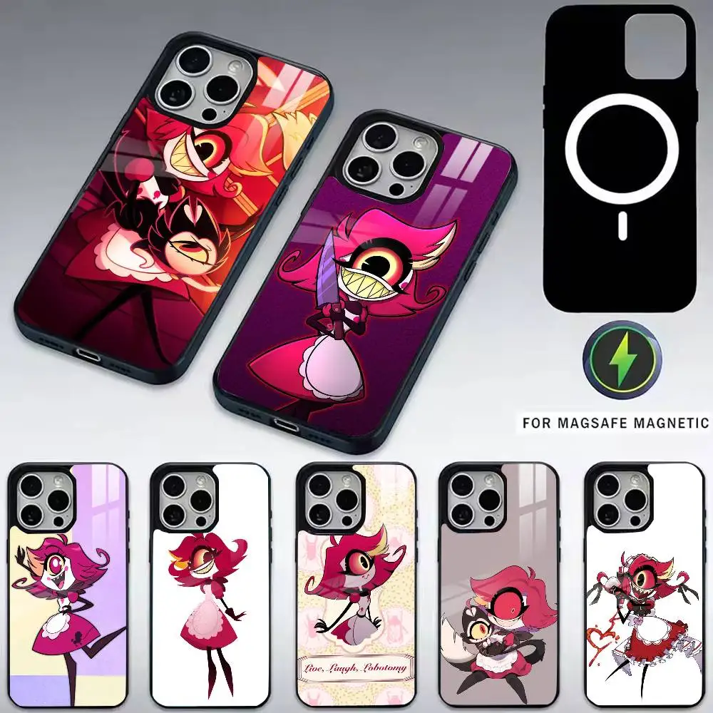

N-Niffty H-Hazbin H-Hotel Phone Case For iPhone17,16,15,14,13,12,11 Plus,Pro Magnetic with Magsafe Wireless Charging