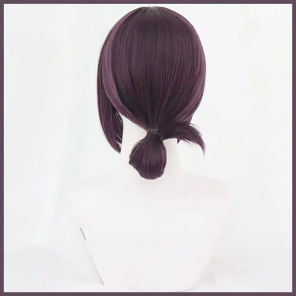 أنيمي بالمنشار رجل Reze تأثيري الباروكات البني الأرجواني الشعر ل كوميك كون كوزر زي موضوع حزب مقاومة للحرارة #2