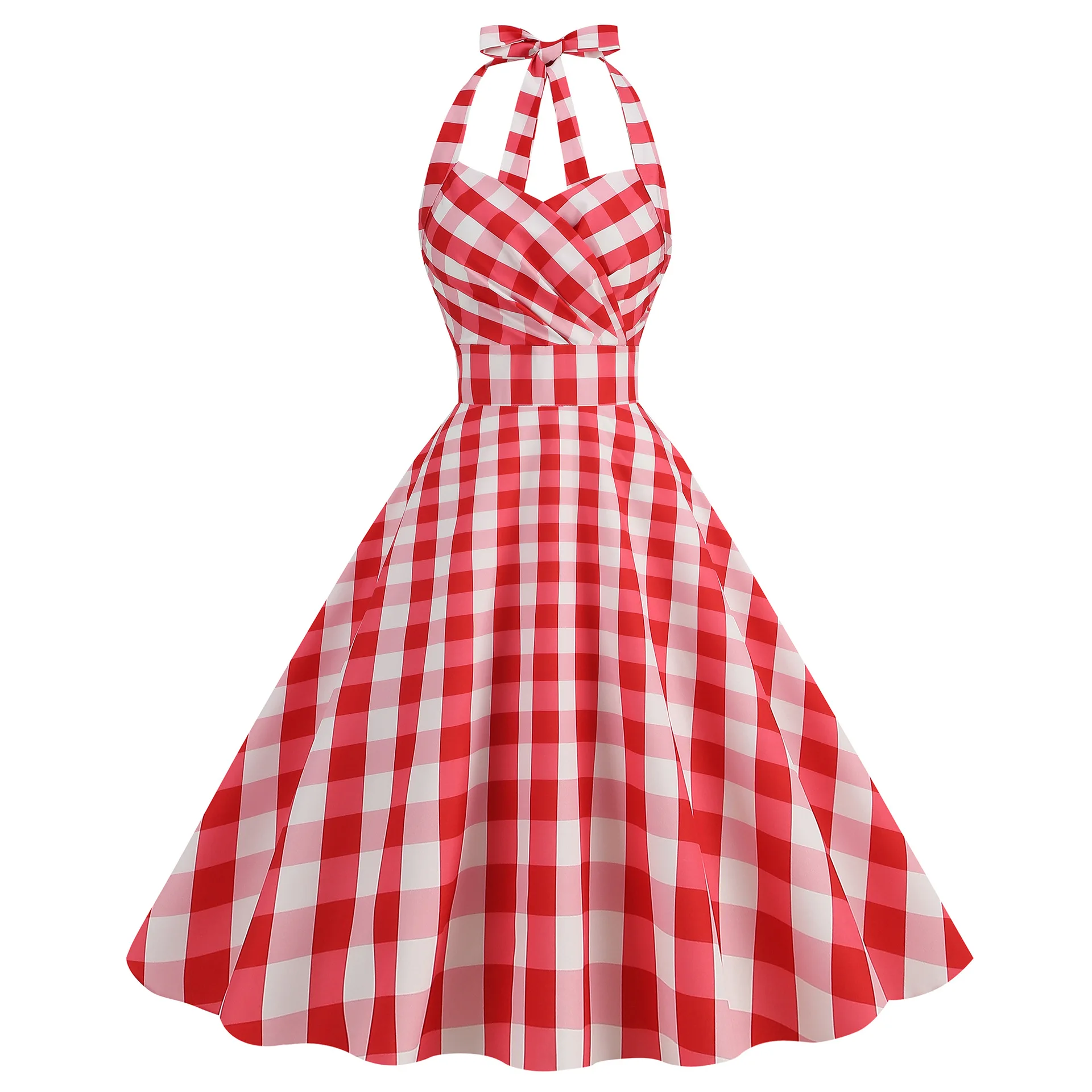 

Сексуальное ретро-платье с принтом для женщин, облегающее, с запахом на груди, с завышенной талией, из чистого хлопка, для женщин среднего возраста