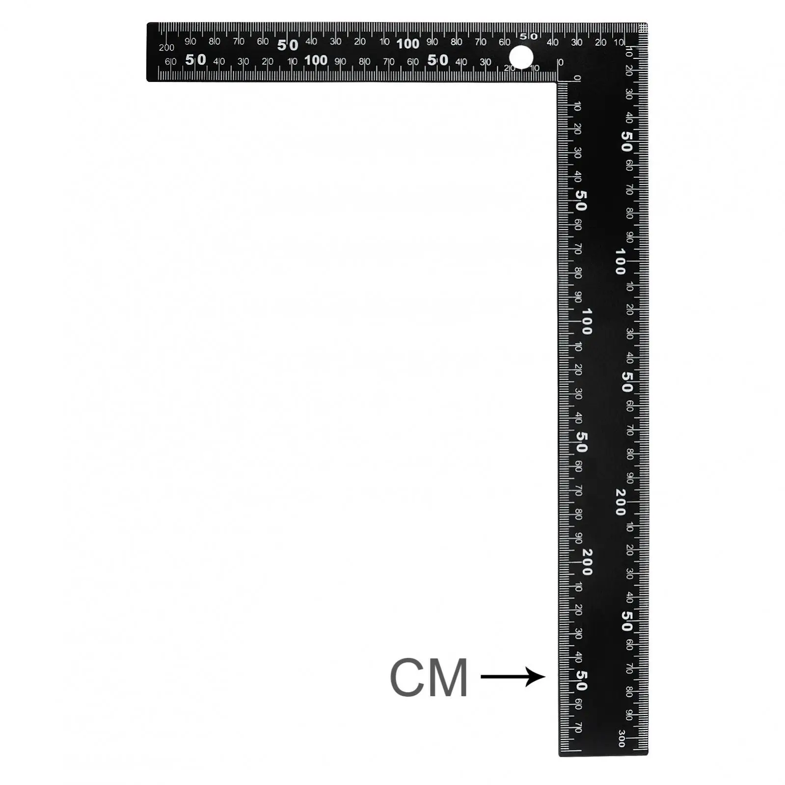 300mm Stainless Steel Square Ruler Woodworking Black Double-sided Scale Ruler Right Angle 90 Carpenter Measuring Tool Gauge