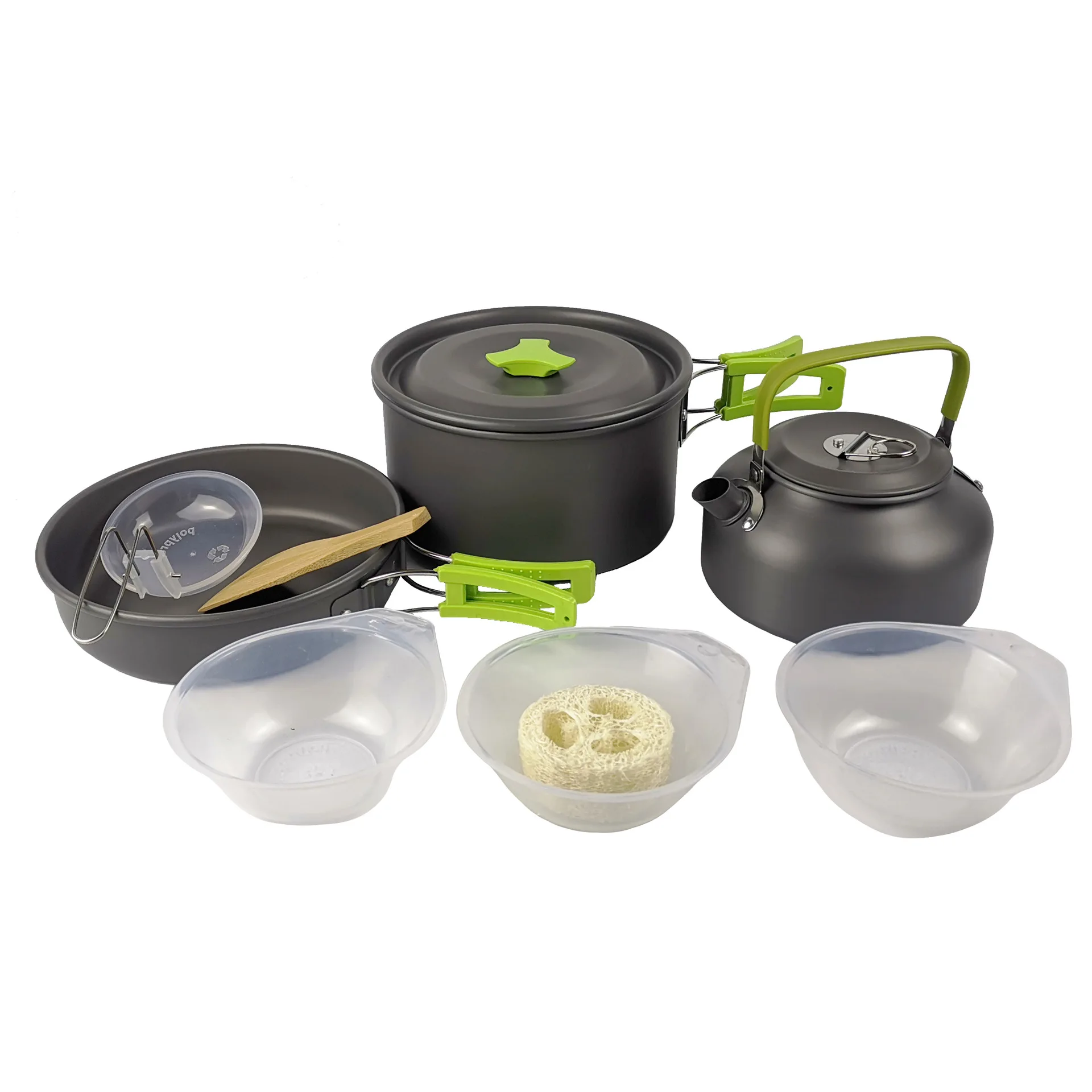 

9Pcs Camping Cookware Set 1-3 Person Portable Pot and Pan Outdoor Cooking Gear Ideal for Camping, Hiking, Backpacking and Picnic