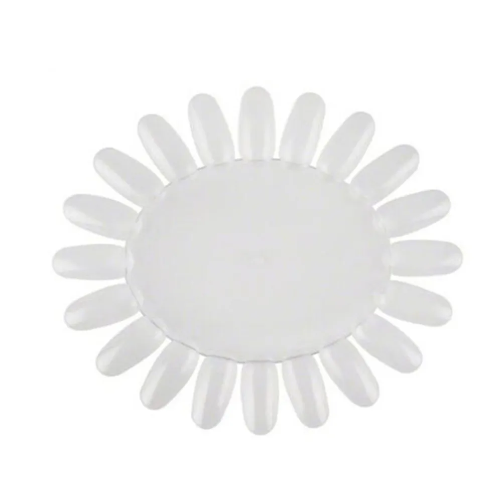 

10 шт. Прозрачные акриловые колесики-дисплеи для демонстрации лаков для ногтей в форме подсолнуха, 20 накладных типсов на колесике для демонстрации цвета