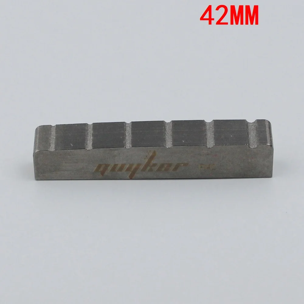 Guyker 43mm 42mm Guitar Titanium Alloy Nut - Pre-Slotted Nuts Replacement Part for LP Electric Guitar