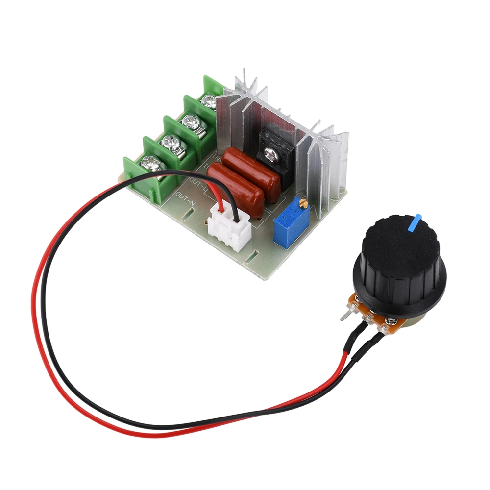 Regulador de Tensão 2000 Watt AC 50 - 220 Volt Dimmer SCR Regulador de Potência Controlador de Velocidade de Motor Reguladores para Melhorias em Casa 2000W