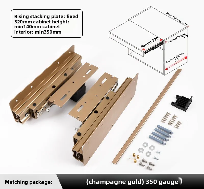 Onzichtbare stijgende uittrekbare tafel Hardware Verlengbureau Glijrail Opklapbare tafel Geleiderailaccessoires