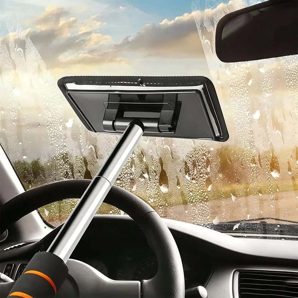 Automobile Windshield Water Scraping Telescopic Automobile Glass Wiper Auto Cleaning Tools Window Cleaning Brush Cleaning Cloth