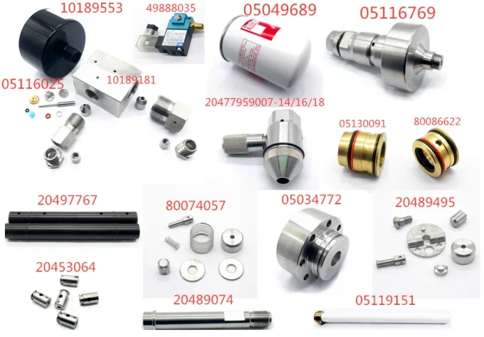 مجموعة محرك Waterjet Suku Cadang Mesin Pemotong Pompa Hidrolik مجموعة مكبس SLIV Hidrolik 05132253