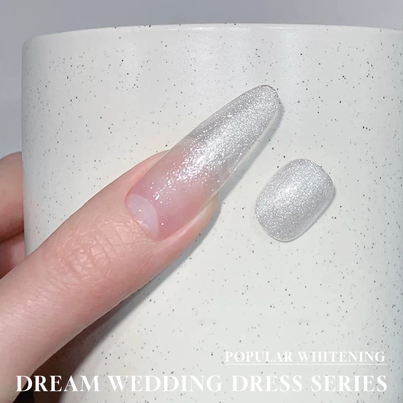 MIANEL 1 個 12 ミリリットル夏の爪 Jimeng ウェディングドレスファイングリッタージェルネイルポリッシュホワイトマニキュアネイル用品 UV ライト爪