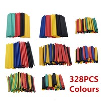 127Pcs 328Pcs Car Electrical Cable Tube kits Heat Shrink Tube Tubing Wrap Sleeve Assorted 8 Sizes Mixed Color