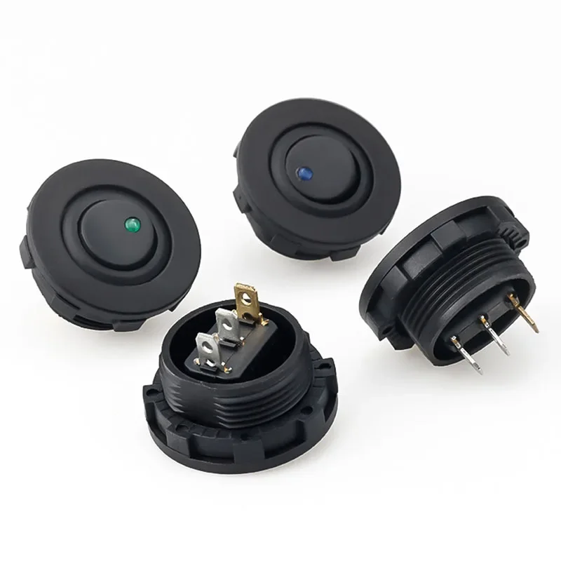Car Truck Rocker 3 Pin 2 Position Switch on/Off Control SPST for Marine Auto Parts 12V LED Boat Switch with Light