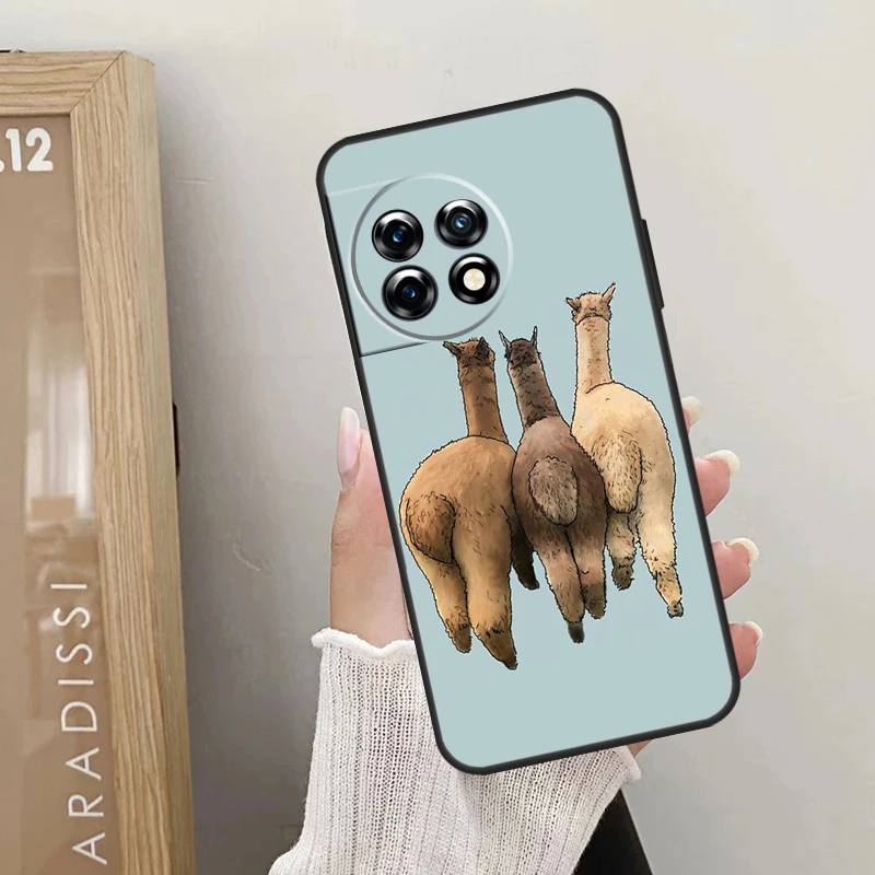 Cute Alpaca Donkey Case For OnePlus 12R 12 11 9 10 Pro 10R 10T OnePlus Nord 3 2T N10 N20 CE 2 Lite CE4 Cover image 4