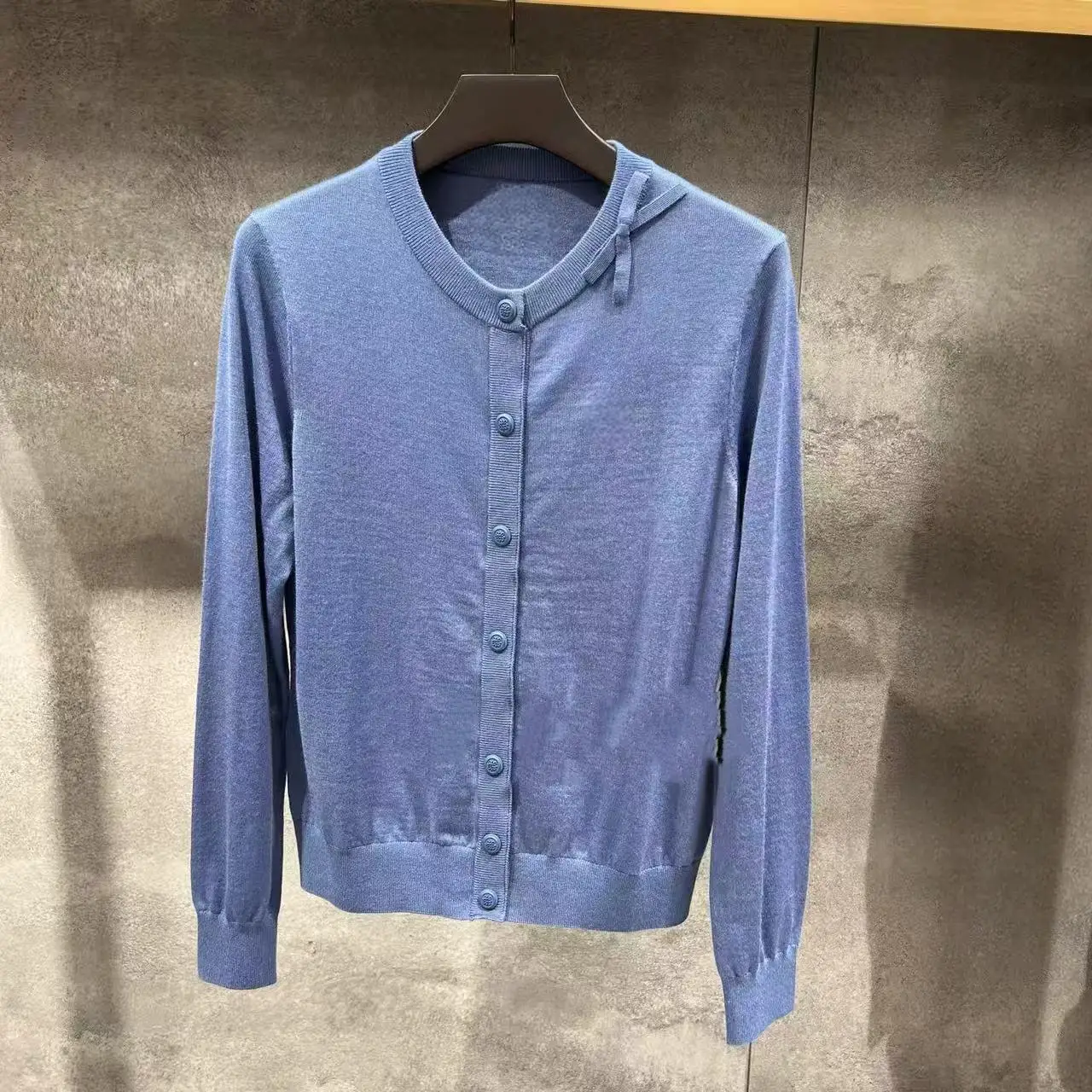 Women Tencel Wool Knit Cardigan New Golf Clothing V‑Neck Long Sleeve Soft Breathable Outerwear Casual Sports Sweater Coat