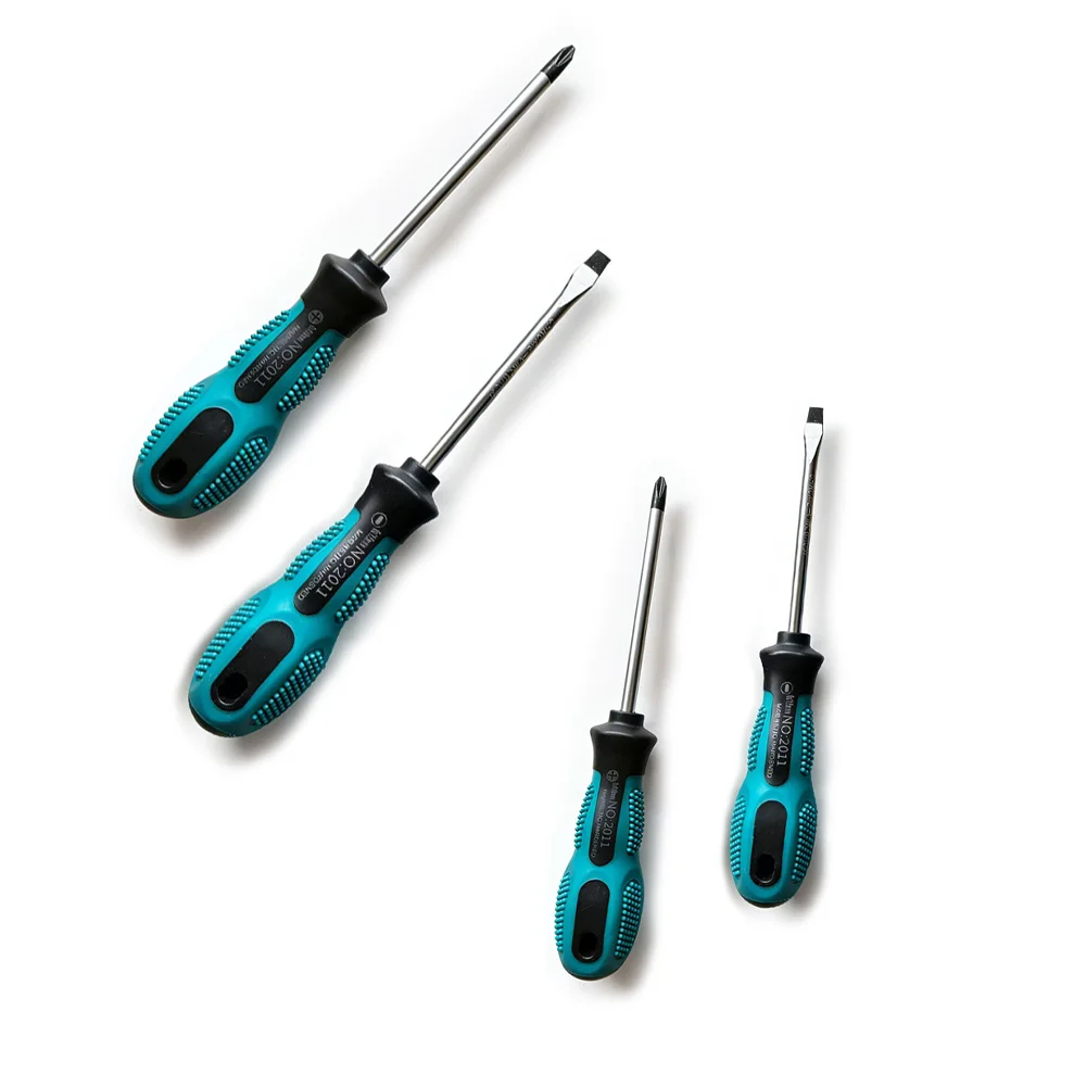 Juego de destornilladores magnéticos multifuncionales Phillips y de cabeza plana de 2 piezas, 5 mm de diámetro, 7,5 cm de longitud
