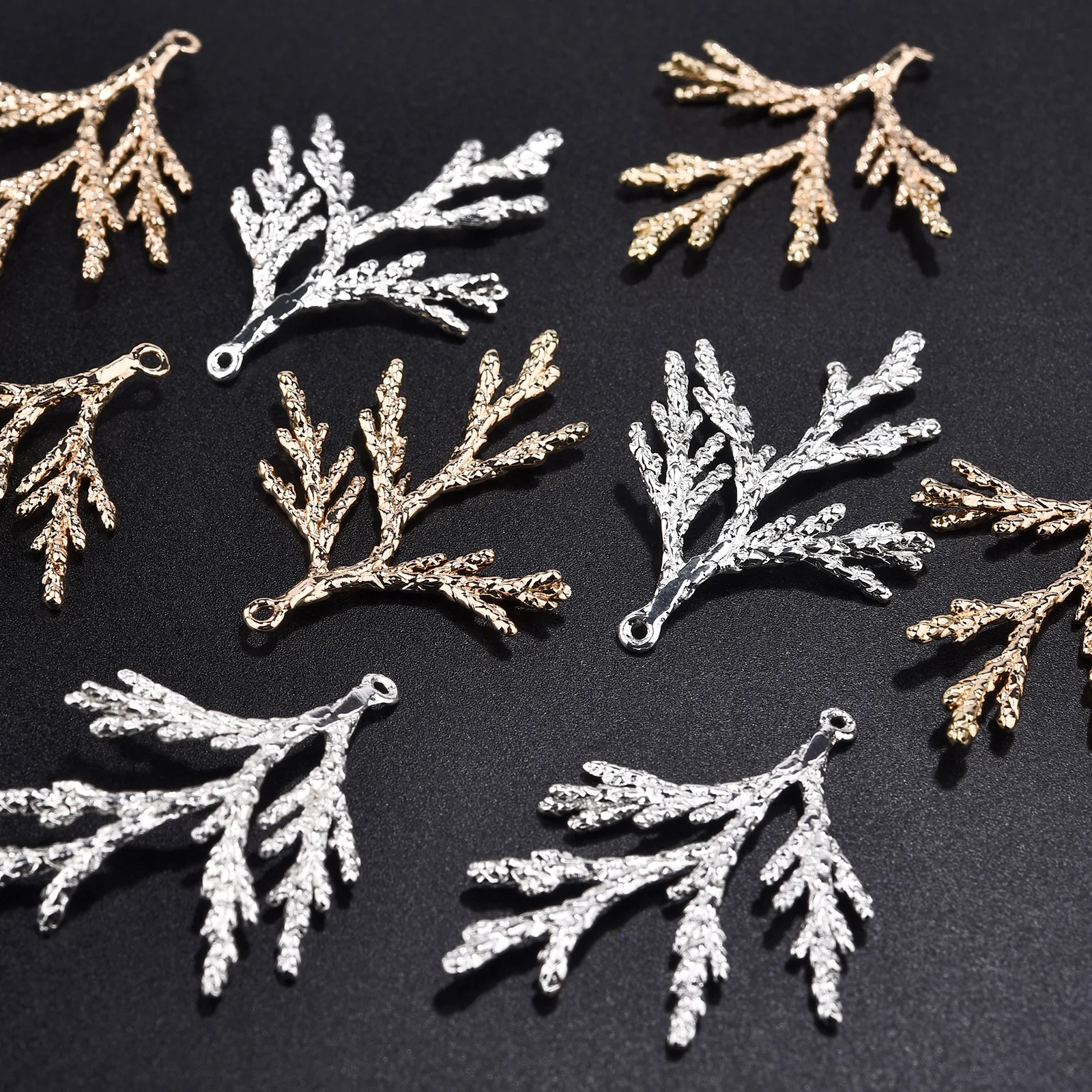 

5 шт., медное покрытие, серебряная ветка дерева, пустая основа, подвески для кабошона, камеи, ожерелье «сделай сам», аксессуары для изготовления ювелирных изделий