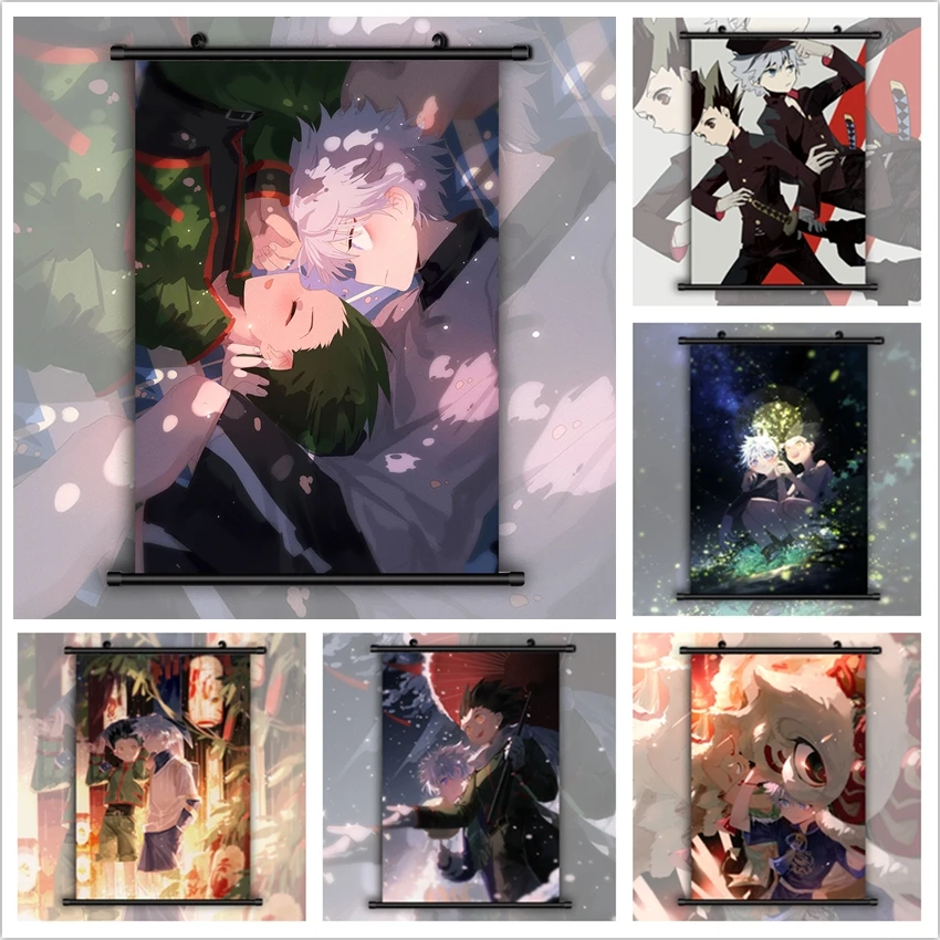 Baby Kids Room Decoration Wall Art Canvas Painting Print Wall Pictures Hunter X Hunter Gon Freecss X Killua Zoldyck Japan Anime