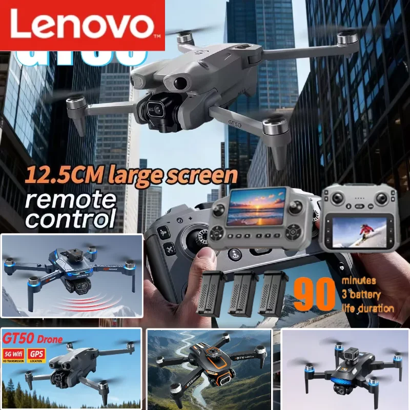 

Lenovo Mini RC Drone 8K HD Dual Camera FPV WiFi Quadcopter M6 GT8 GT50 GT5 Obstacle Avoidance Toy Drone