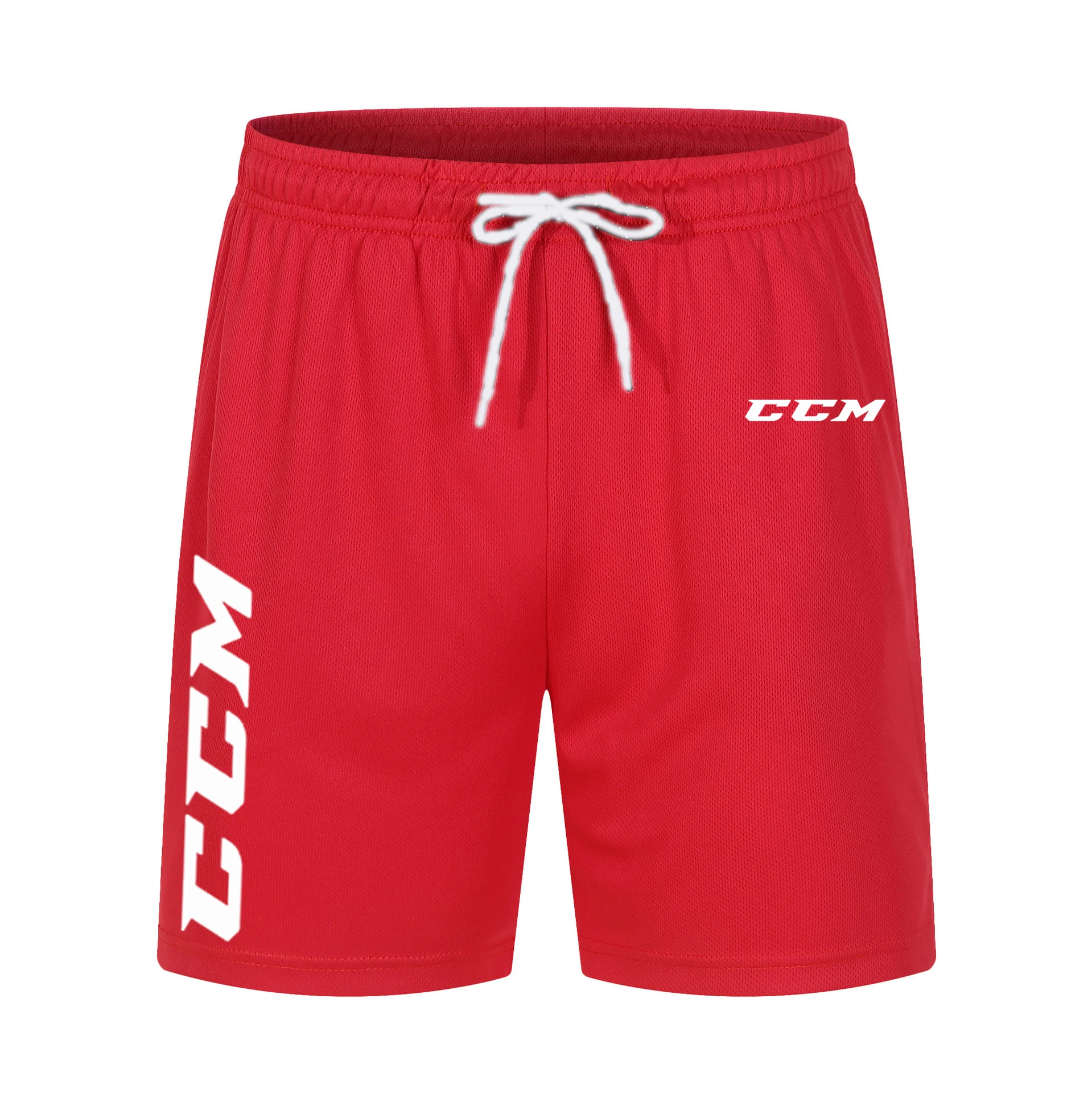 Summer Fashion Brand Mesh Men Casual Shorts Drawstring Waist Comfortable CCM Print 5-point Pants