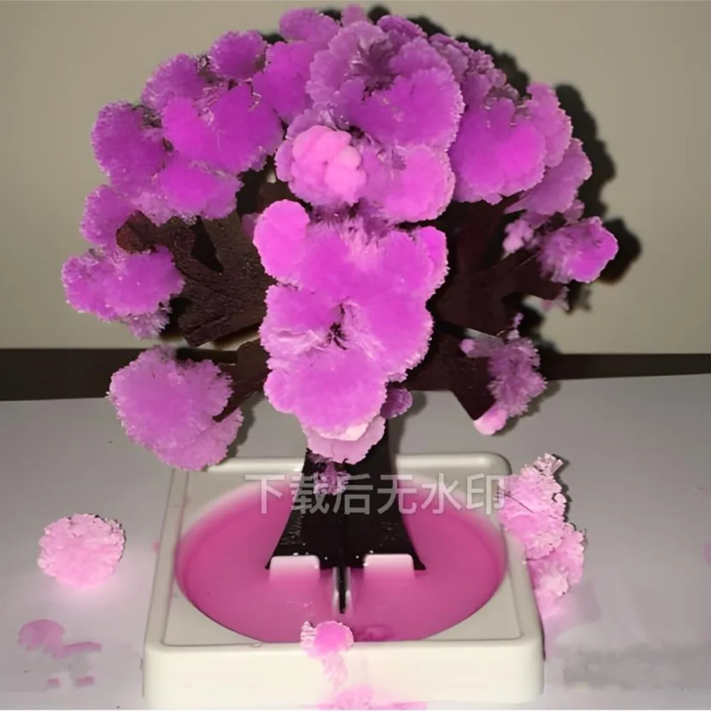 

1 PCS Magical Paper Sakura Crystal Trees Magic Grow Tree Japan Desktop Cherry Blossom Stress Relief Toys Novelties Science Toy