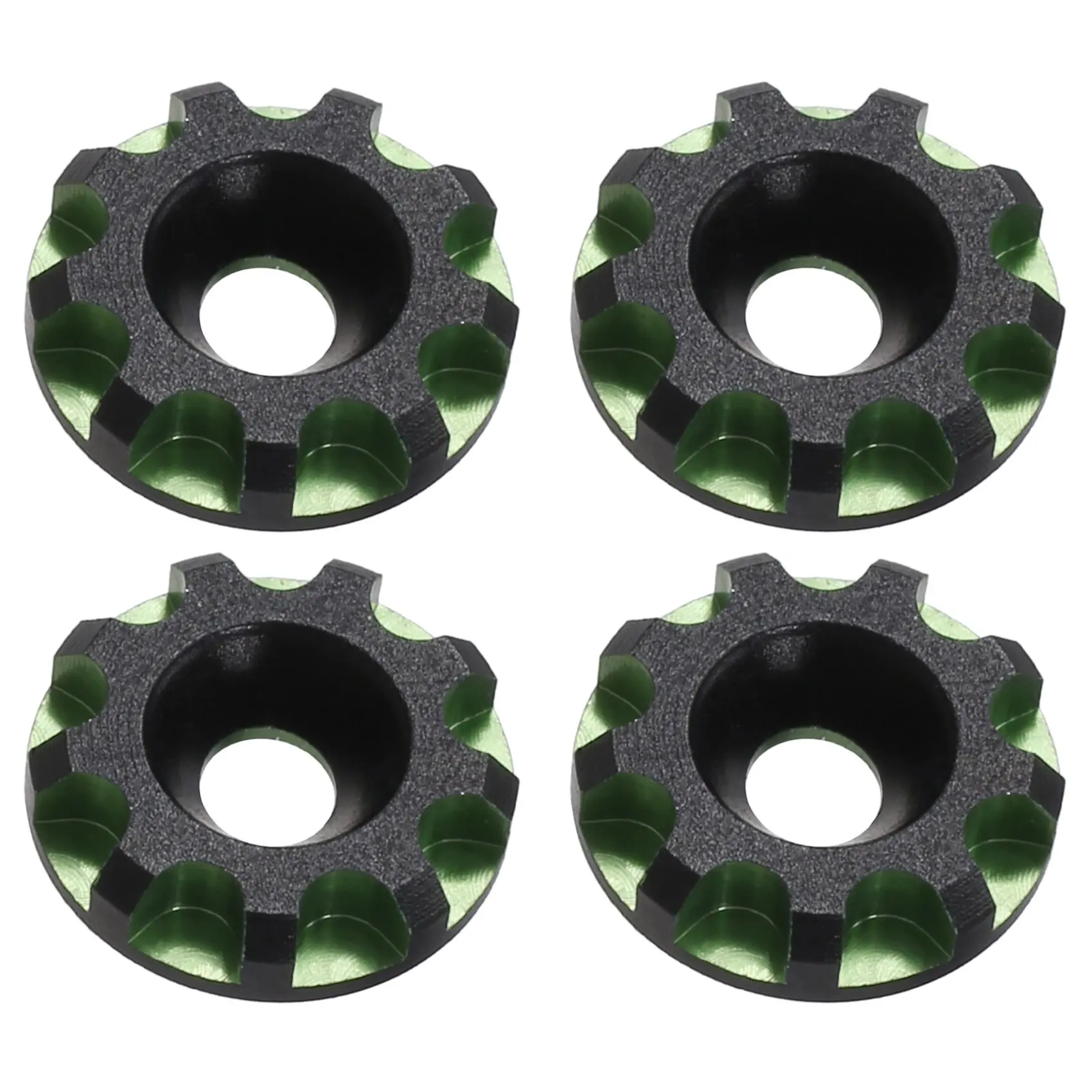 Pro 4 Stuks Metalen Staart Vleugel M3 Verzonken Schroeven Ringen 11.6Mm Voor 1/10 Schaal Off Road Buggy Monster Truck RC Drift Auto