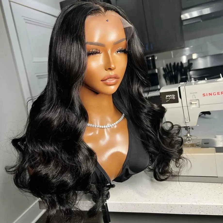 13x6 Human Hair Wig 150 Density Natural Black 8 32 Inch HD Lace Wig Glueless Pre-Cut Water Bill 13X4 Women Front Wave wig