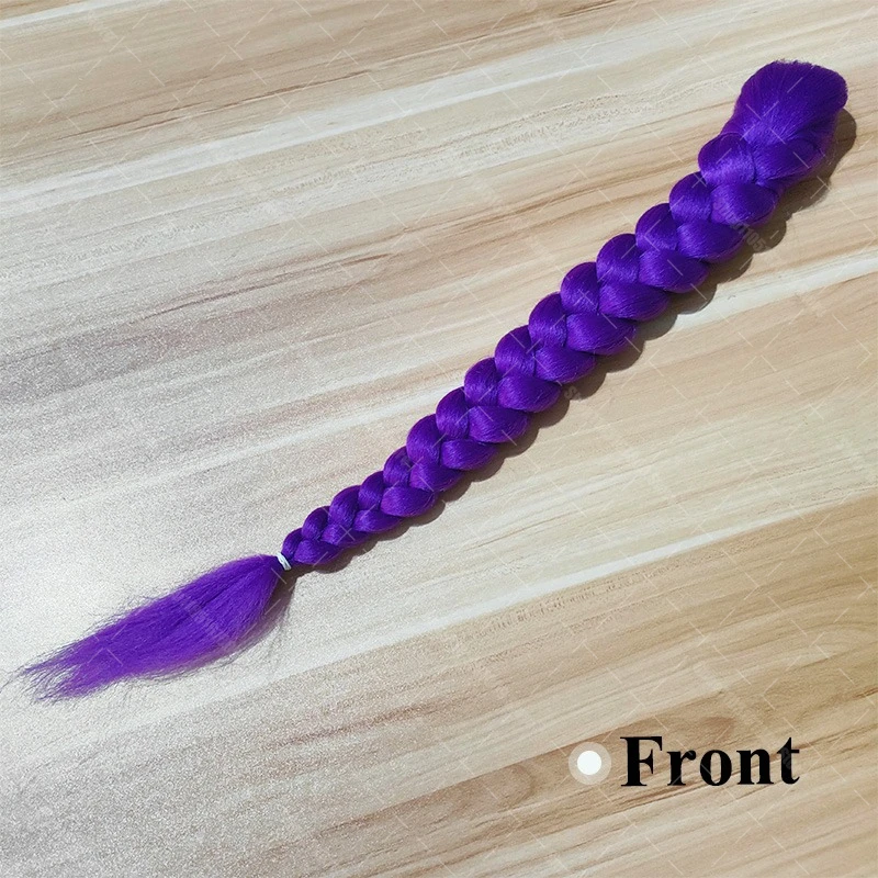 رومي الأرجواني شعر مستعار جديلة 26 بوصة ارتفاع درجة الحرارة الحرير شيطان هنتر شعر مستعار تأثيري مرحلة الحفلات تأثيري الدعامة الأطفال الزي