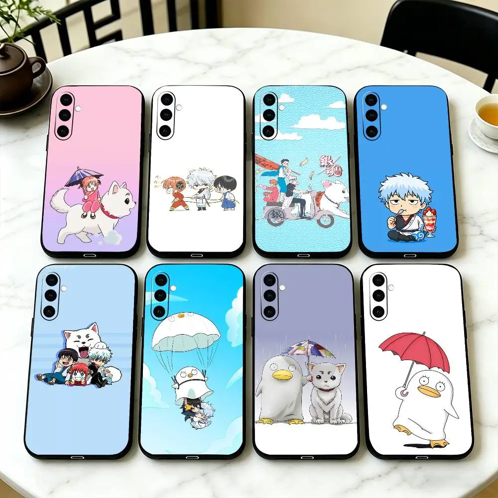 Anime Cute G-GinTama Phone Case For Samsung Galaxy A73,A72,A71,A70,A53,A52,A51,Others Soft Black Cover