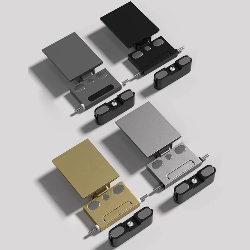 New Style 3D Locker Furniture Cupboard Black Concealed Kitchen Cabinets Soft Closing Pintle Glass Invisible Wardrobe Door Hinges