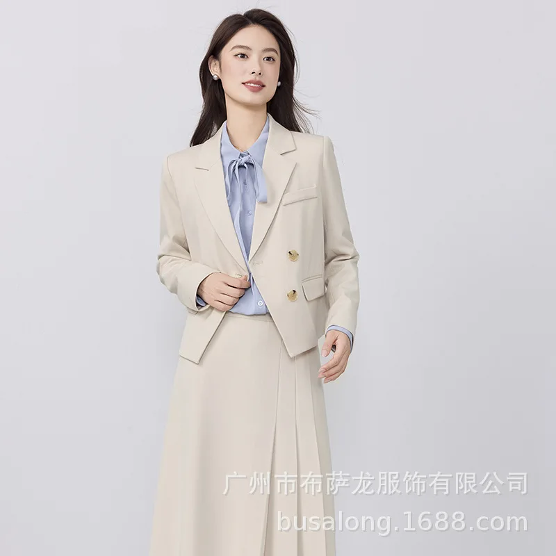 طقم بدلة نسائية بنمط جديد ملابس رسمية احترافية لمقابلة الخدمة المدنية ملابس احترافية لبدلة نسائية صغيرة الحجم