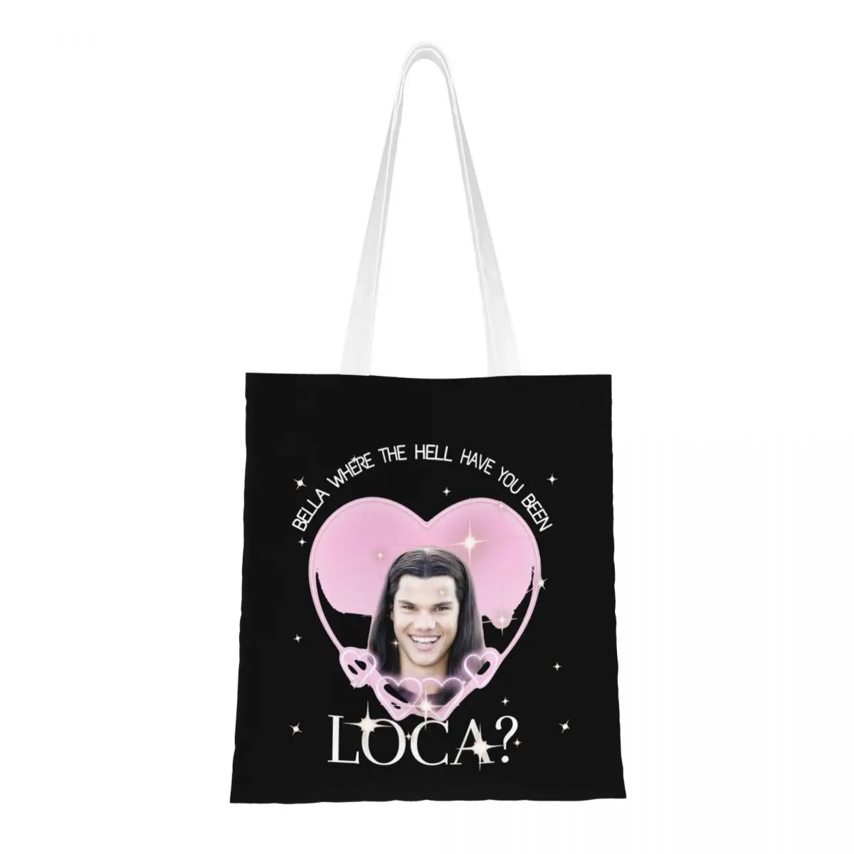 

Bella Where The Hell Have You Been Loca Сумки-тоут в стиле сумерки Женская сумка Складная студенческая сумка на плечо Многоразовая сумка для покупок